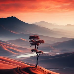 Sitting on top of a hill - Πίνακας σε καμβά