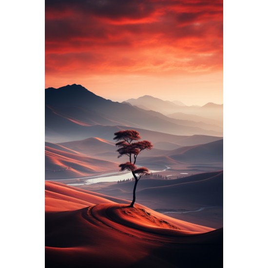 Sitting on top of a hill - Πίνακας σε καμβά