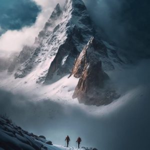 Snowy mountain peak- Πίνακας σε καμβά