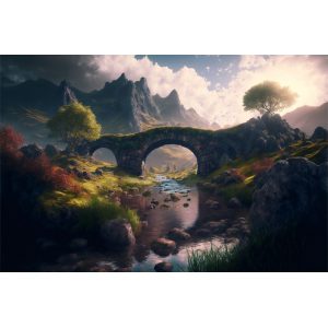 Stone bridge - Πίνακας σε καμβά Stone bridge - Πίνακας σε καμβά