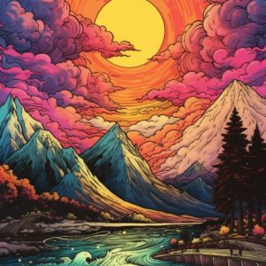 Stunning mountains landscape - Πίνακας σε καμβά
