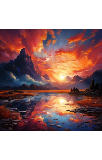 Sunset 2 - Πίνακας σε καμβά