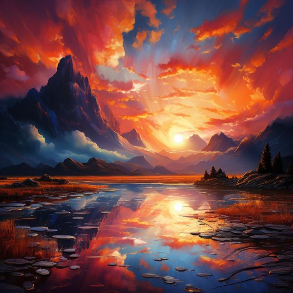 Sunset 2 - Πίνακας σε καμβά