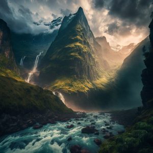 Waterfall 3 - Πίνακας σε καμβά Waterfall 3 - Πίνακας σε καμβά