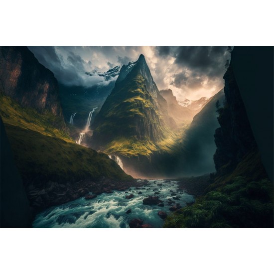 Waterfall 3 - Πίνακας σε καμβά Κάδρα / Καμβάδες