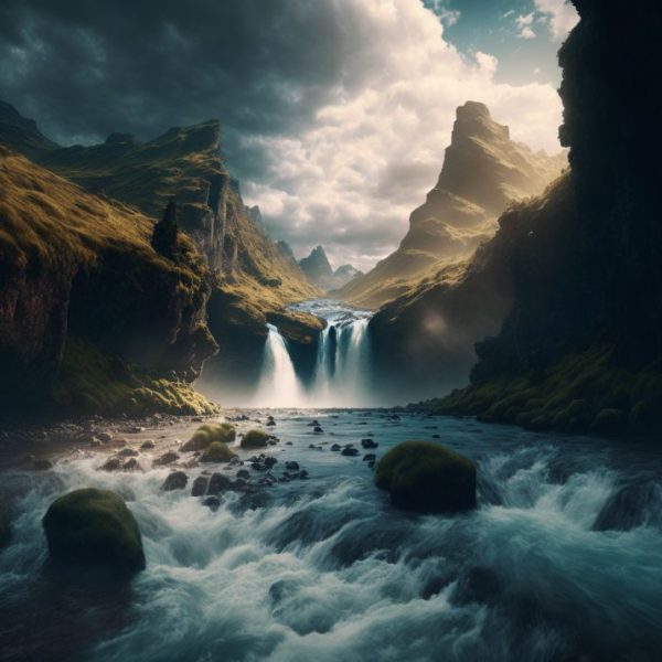 Waterfall - Πίνακας σε καμβά
