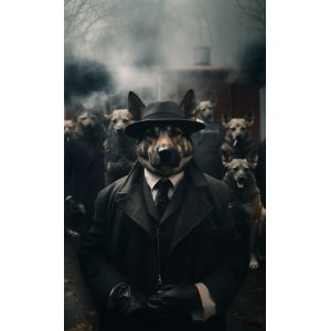 German Shepher - Mafia animals - Πίνακας σε καμβά