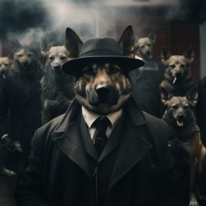 German Shepher - Mafia animals - Πίνακας σε καμβά