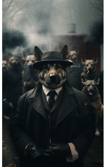 German Shepher - Mafia animals - Πίνακας σε καμβά