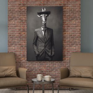 Elegant giraffe - Πίνακας σε καμβά
