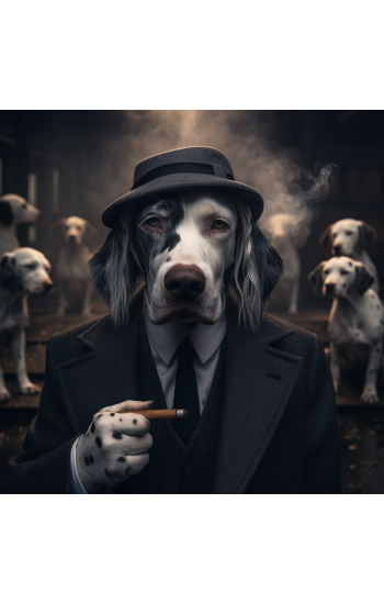 English setter - Mafia animals - Πίνακας σε καμβά