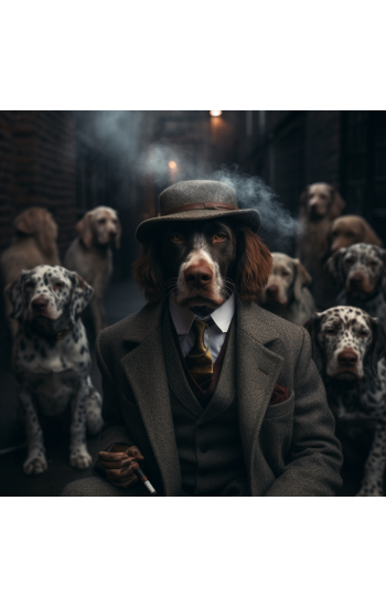 English setter 2 - Mafia animals - Πίνακας σε καμβά