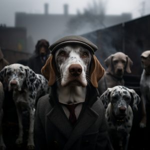 English setter 3 - Mafia animals - Πίνακας σε καμβά