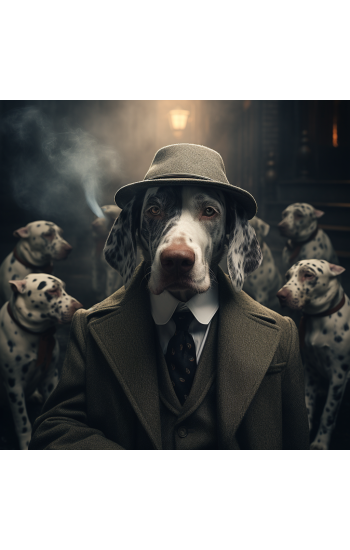 English setter 6 - Mafia animals - Πίνακας σε καμβά