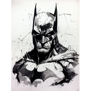 Black and white pen - Πίνακας σε καμβά