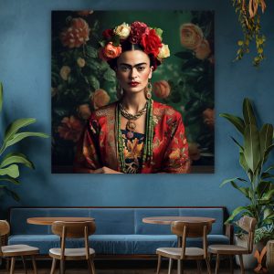 Flowers on hair - Πίνακας σε καμβά