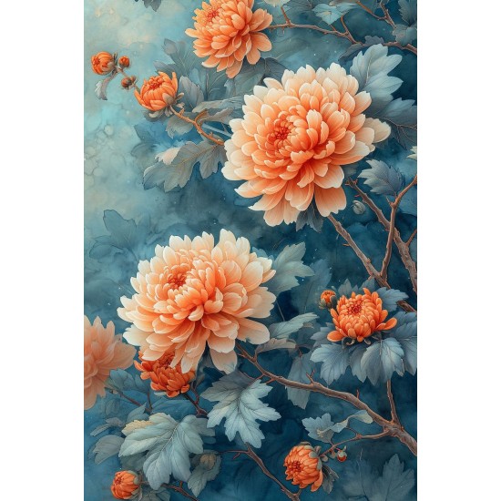 Chinese chrysanthe - Πίνακας σε καμβά - Πίνακας σε καμβά Κάδρα / Καμβάδες