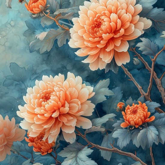 Chinese chrysanthe - Πίνακας σε καμβά