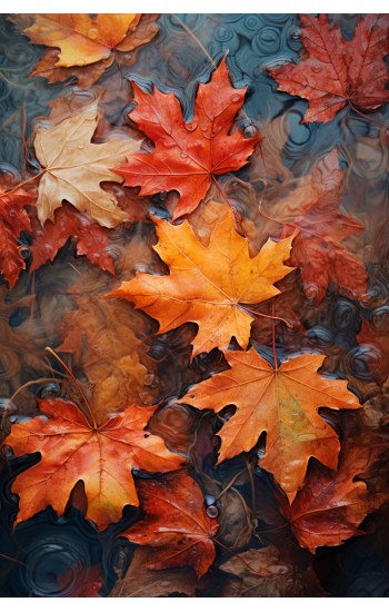 Autumn color leaves 2 - Πίνακας σε καμβά