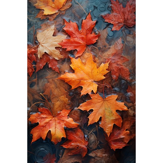 Autumn color leaves 2 - Πίνακας σε καμβά Κάδρα / Καμβάδες