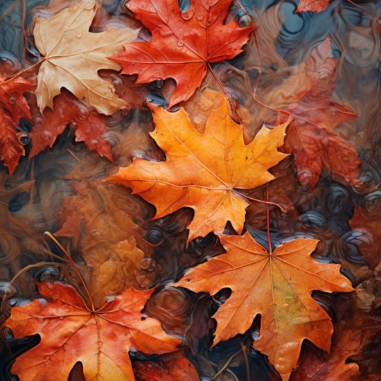 Autumn color leaves 2 - Πίνακας σε καμβά