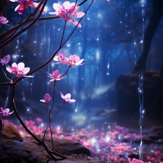 Beautiful trees in a forest - Πίνακας σε καμβά