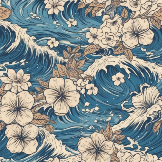 Blue ocean waves - Πίνακας σε καμβά Κάδρα / Καμβάδες