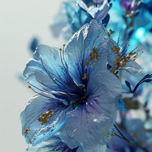 Blue petals - Πίνακας σε καμβά Blue petals - Πίνακας σε καμβά