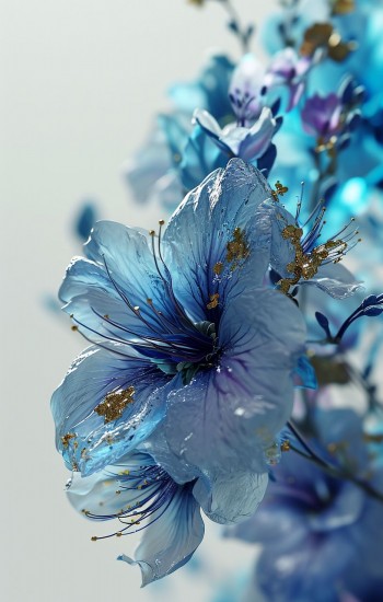 Blue petals - Πίνακας σε καμβά