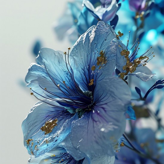 Blue petals - Πίνακας σε καμβά