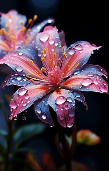 Dewdrops flower 1 - Πίνακας σε καμβά