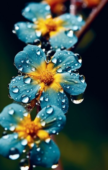 Dewdrops flower 2 - Πίνακας σε καμβά