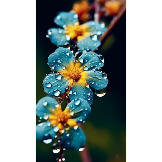 Dewdrops flower 2 - Πίνακας σε καμβά Κάδρα / Καμβάδες