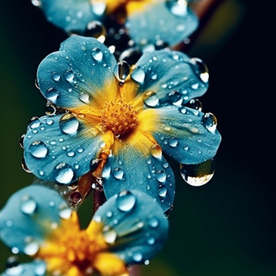 Dewdrops flower 2 - Πίνακας σε καμβά