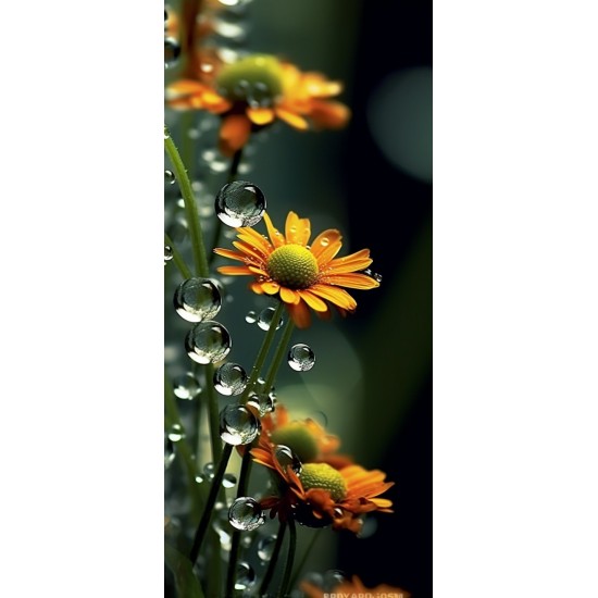 Dewdrops flower 5 - Πίνακας σε καμβά Κάδρα / Καμβάδες