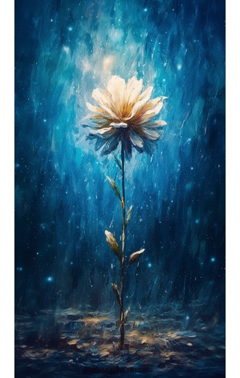 Flower in the rain - Πίνακας σε καμβά