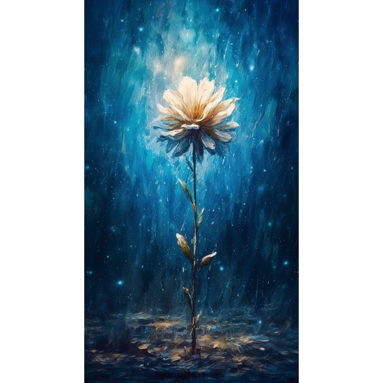 Flower in the rain - Πίνακας σε καμβά Κάδρα / Καμβάδες