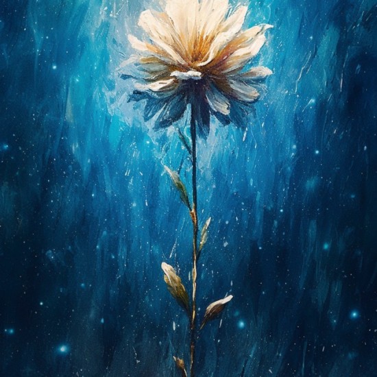 Flower in the rain - Πίνακας σε καμβά