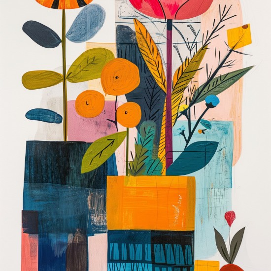 Funky plants - Πίνακας σε καμβά