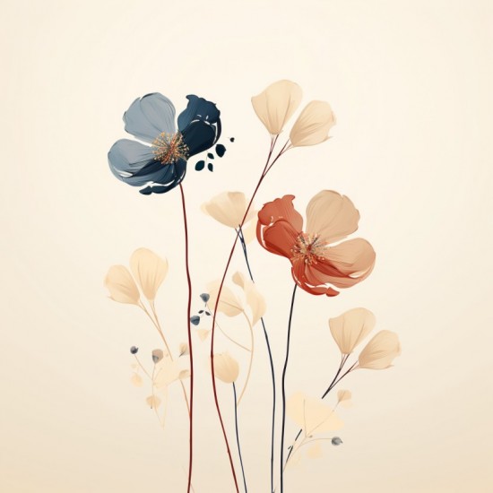 Fusion flowers - Πίνακας σε καμβά Κάδρα / Καμβάδες