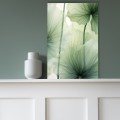 Green lotus leaf - Πίνακας σε καμβά Κάδρα / Καμβάδες Green lotus leaf - Πίνακας σε καμβά Κάδρα / Καμβάδες