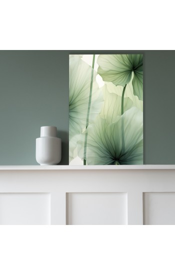 Green lotus leaf - Πίνακας σε καμβά