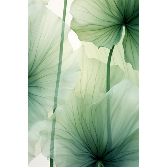 Green lotus leaf - Πίνακας σε καμβά Κάδρα / Καμβάδες