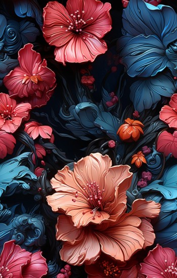 Hibiscus - Πίνακας σε καμβά