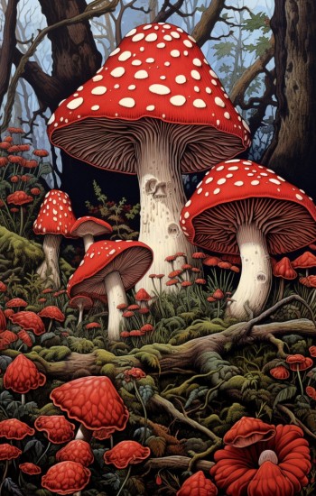 Infected mushrooms - Πίνακας σε καμβά