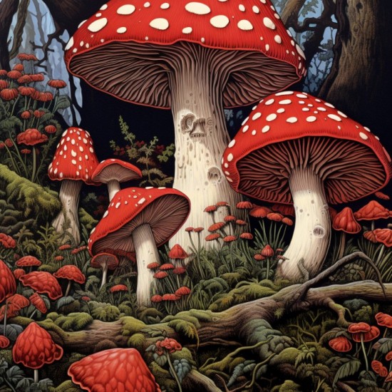 Infected mushrooms - Πίνακας σε καμβά