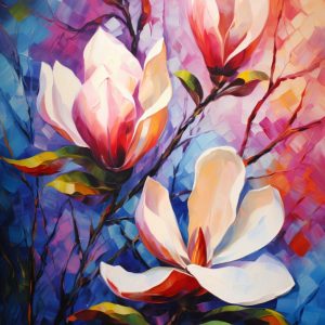 Magnolia painting - Πίνακας σε καμβά