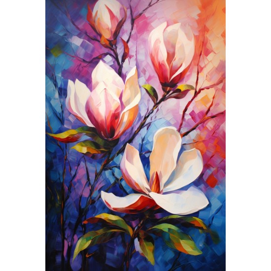 Magnolia painting - Πίνακας σε καμβά Κάδρα / Καμβάδες