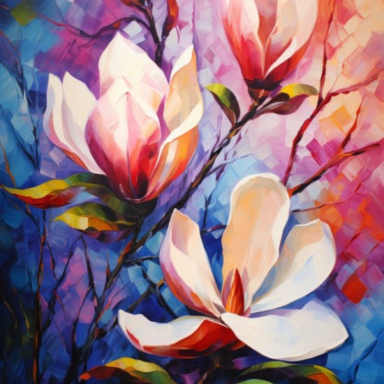 Magnolia painting - Πίνακας σε καμβά