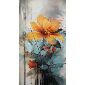 Orange painting flowers - Πίνακας σε καμβά Orange painting flowers - Πίνακας σε καμβά